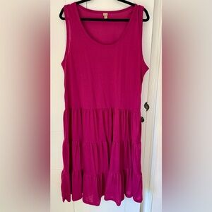 Summer and Rose Sleeveless Pink Tiered Dress XL